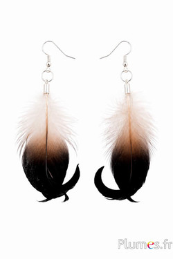 Ohrringe MONO Modell 3 - Länge 8 cm - natur